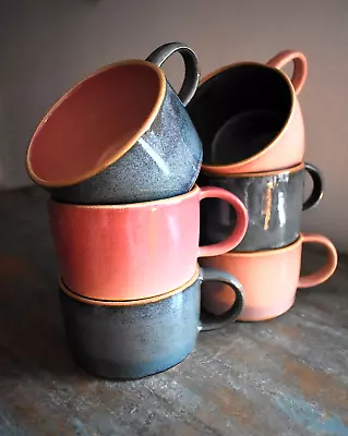 Buy Mugs-Set Of 6 Handthrown Stoneware Pottery Mugs • 44.99£