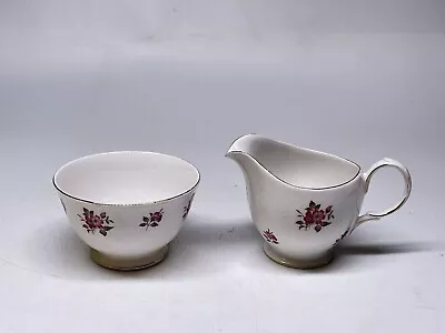 Buy Vintage Queen Anne Bone China Cream Jug & Sugar Bowl Set • 19.99£