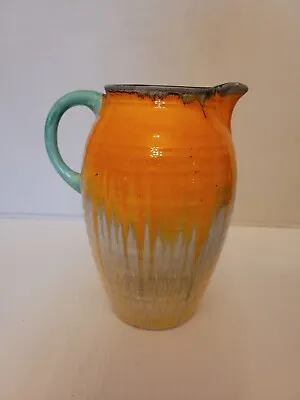 Buy Shelley Orange Dripware Jug Or Vase - One Crack - Vintage • 16.99£