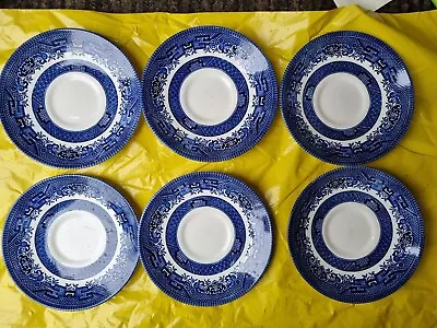 Buy Churchill Blue Willow 5 1/2 Inch Saucer Made In Staffordshire England • 4£