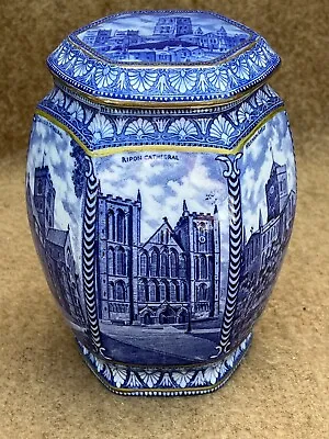 Buy Vintage Maling Ware Ripon Cathedral Hexagonal Tea Caddy Ringtons Newcastle • 24.99£