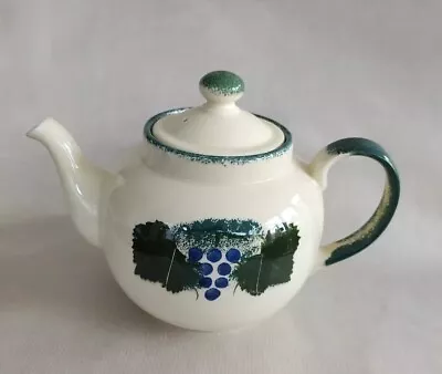 Buy Poole Pottery Vineyard Green Leaves Pattern Teapot 7  Tall 2.5pts Excellent Cond • 13£