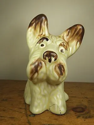 Buy Vintage SylvaC Matte Yellow Terrier Big Headed Dog Ceramic Scottie Rare 1117 • 30£