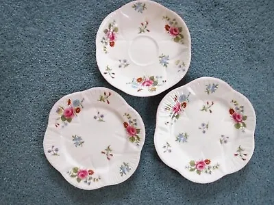 Buy Shelley Rose & Red Daisy Pattern 2 Plates + 1 Saucer • 12£