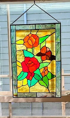 Buy Beautiful Stained Glass Hanging Panel - Two Available • 56.89£