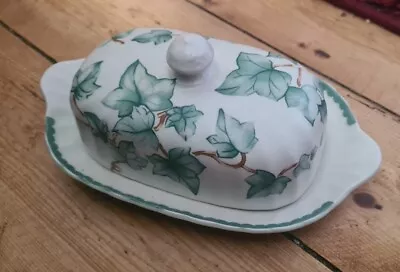 Buy BHS Country Vine Butter Dish - Green Ivy Pattern + Lid Vintage • 19.99£