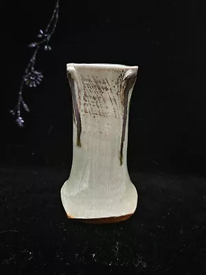 Buy Studio Art  Stoneware Vase Lite Green 4 7/8  T  Hand Thrown Has Potters Mark • 28.81£