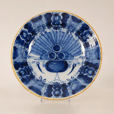 Buy 18th C Dutch Delft Plate De Lampetkan Collectors Cabinet Blue White Delftware • 1,050£