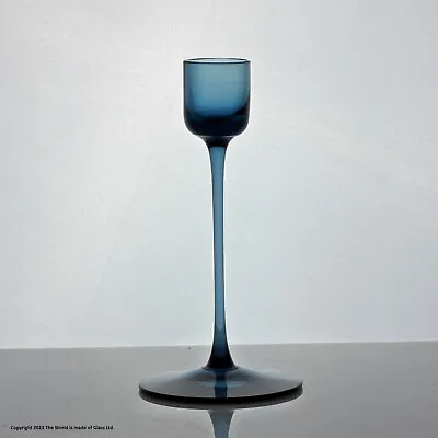 Buy Wedgwood Glass Sandringham Candlestick, Blue, Small • 25£