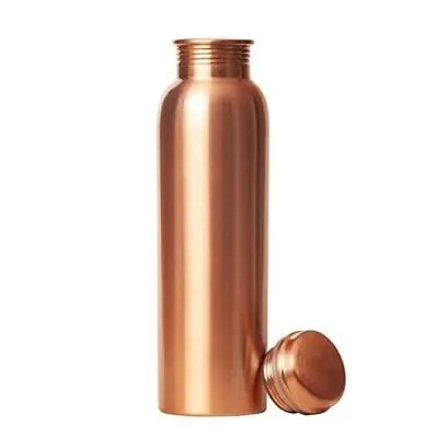 Buy Copper Water Plain Bottle Copper Vessel For Drinking Health Benefits 1000 ML • 32.21£