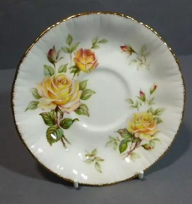 Buy 1950s PARAGON FINE BONE CHINA YELLOW  PEACE ROSE  PATTERN SAUCER REPLACEMENT • 7.99£