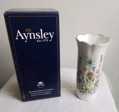Buy Aynsley  Wild Tudor  Fine Bone China Mayfair Flower Vase 6  In Original Box  • 12.99£