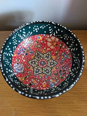 Buy Handmade Iznik Raised Enamel Floral Ceramic Bowl 11 • 10£