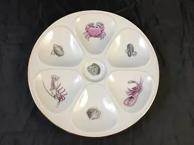 Buy Antique French Porcelain Limoges Majolica Seafood Oyster Plate Scallop Shell • 33.78£