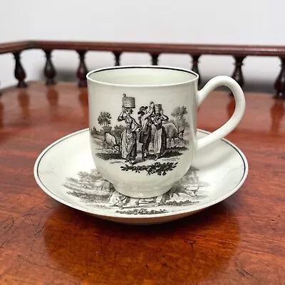 Buy Excellent Antique Early English Worcester Porcelain Tea Cup Saucer, Perfect • 35.05£
