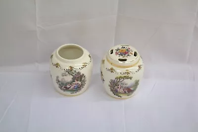 Buy Lord Nelson Pottery White Storage Jars One Lid Missing #WAL • 9.99£