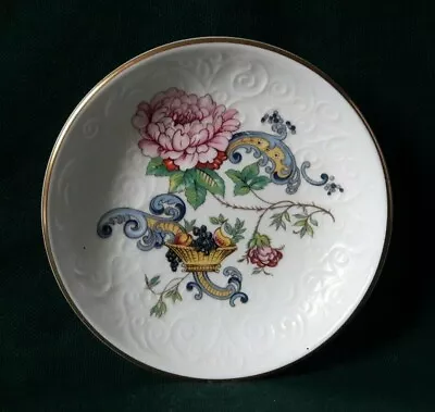 Buy Crown Staffordshire Chelsea Manor Dish Fine Bone China Butter Pat Pink Flowers • 17.95£