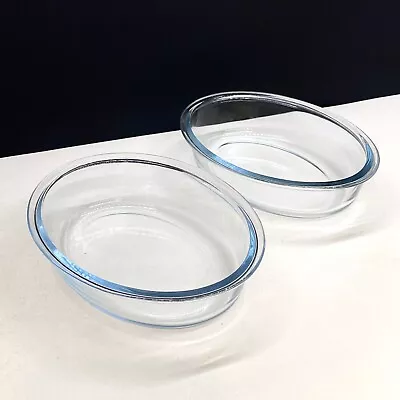 Buy 2 X Clear Glass Pyrex Oven Casserole Dishes Bowls • 18.99£