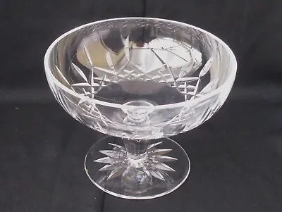 Buy Beautiful Vintage Cut Glass Crystal Pedestal Bowl • 2.99£