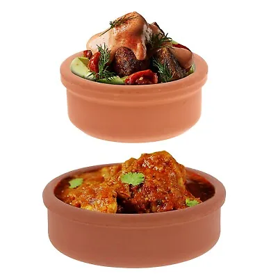 Buy Set Of 4/6 Tapas Dishes Clay Terracotta Spanish Cazuelas Pots Serving Olive Bowl • 16.99£