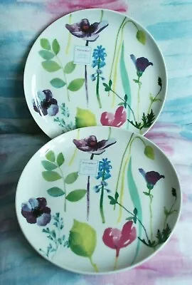 Buy WATER GARDEN Portmeirion TWO Side Plate 22.5cm - NEVER USED NEW!!! X • 24.99£