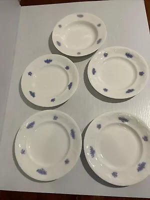 Buy Vtg Adderley Blue Chelsea Porcelain Fine Bone China 4 7.5  Plates +1 Soup Bowl • 28.77£