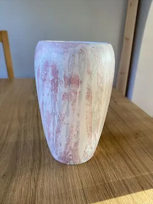 Buy Park Rose Pink White Vase Pottery Studio Bridlington 17cm • 8.99£