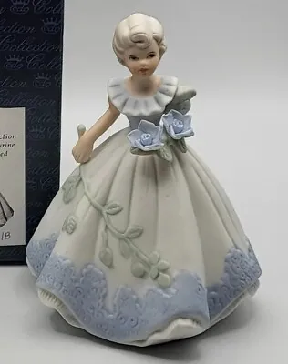 Buy Vintage Boxed Unglazed Porcelain Handpainted Figurine Lady 12.5cm  • 10£