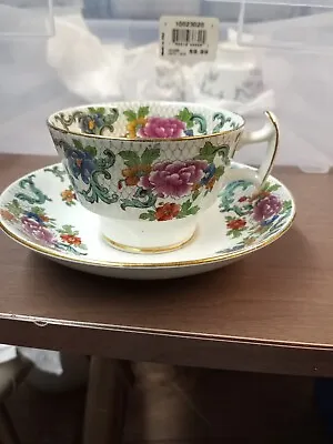 Buy Vintage Booths Silicon China FLORADORA Tea/Coffee Cup & Saucer • 14.23£