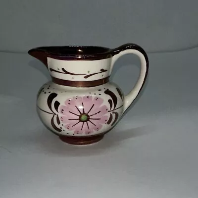 Buy Old Castle Gray Pottery; England; Miniature Creamer Copper Lusterware Vintage • 13.28£