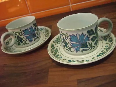 Buy 2 X Collectable / Useful Retro Colourful Midwinter Cups And Saucers - Caprice • 7.75£