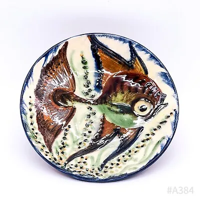 Buy Mid Century Puigdemont Majolica Fish Wall Plate, Made In Spain 18.5cm • 88.08£