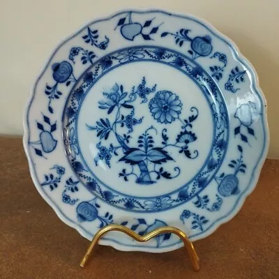 Buy Antique C.1900, Teichert Meissen 'Blue Onion' Pattern 19.5cm Salad Plate • 9.95£