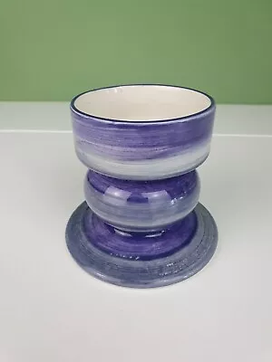 Buy JERSEY POTTERY Purple Candle Stick Holder 9cm Tall • 5£