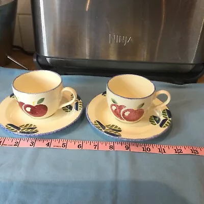 Buy Poole Dorset Fruits - CUP AND SAUCER X2 • 9.99£