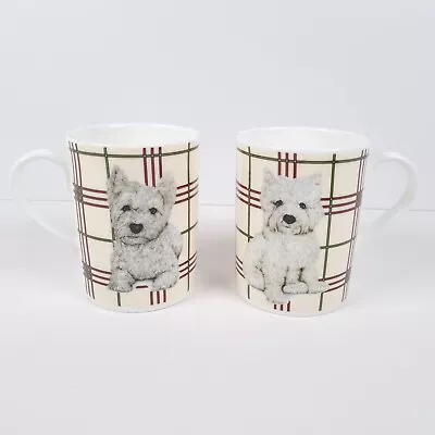 Buy Roy Kirkham Scottie Tartan Mugs Scottish Terrier Coffee Tea Cups Fine Bone China • 19.11£
