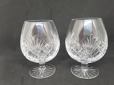 Buy Pair Of Royal Doulton / Webb Corbett Vintage Crystal JUNO Brandy Glasses C1970 • 14£