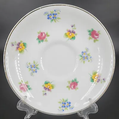 Buy Staffordshire Saucer England Replacement Pansy Fine Bone China Crown Est 1801 • 7.18£