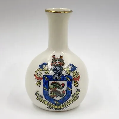 Buy Vintage Arcadian Crested China Model Of  Vase - Brighton Crest • 7£