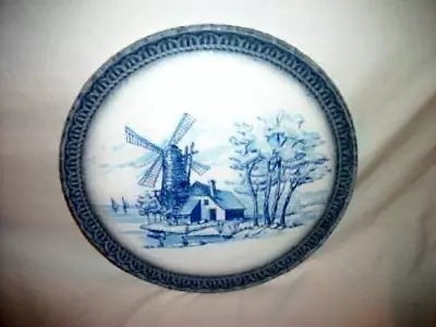 Buy Italian Pottery Hp Blue Delft Windmill Dutch Plate Large Blue White Ceramica Arm • 47.15£