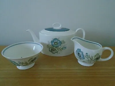 Buy Vintage Susie Cooper Glen Mist Bone China Teapot Set Inc Milk Jug And Sugar Bowl • 25£