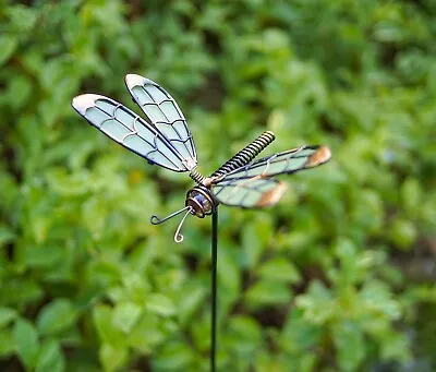Buy Glass Wing Glow In The Dark Dragonfly Stake - Outdoor Stake Ornament Decoration • 14.89£