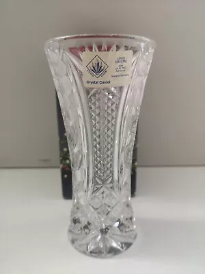 Buy Elizabeth 15cm Monica Flower Vase 24% Lead Crystal Vase Hand Cut • 13.80£