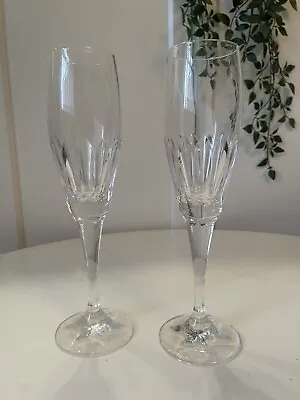 Buy 2 X Thomas Webb Crystal CLEOPATRA Champagne Glasses / Flutes 10  Tall Pair • 32.92£