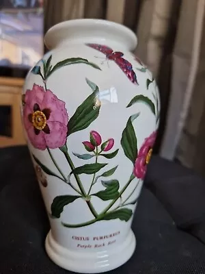 Buy Portmeirion Botanic Garden Cistus Purpureus Purple Rock Rose Porcelain Vase 17cm • 8.99£