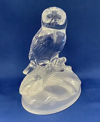 Buy Owl On Log Crystal Glass Paperweight / Figurine • 12.99£