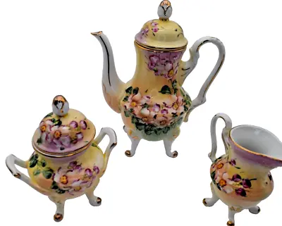 Buy Elegant Antique Limoges France Floral Pattern Chocolate Tea Pot Set Fine China • 76.48£
