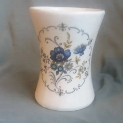 Buy VINTAGE Purbeck Ceramics Swanage  - Blue Flowers Small Vase 10cm High VGC • 3.50£