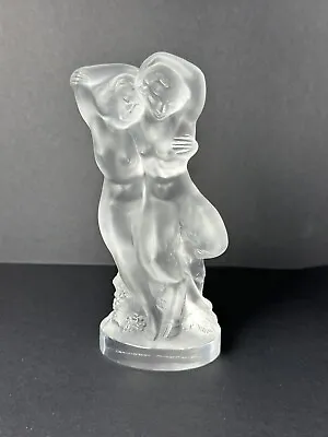 Buy Lalique France Crystal “Le Faune” Dancing Nude Lovers Pan & Diana Figurine • 187.34£