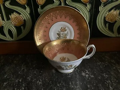 Buy Stunning Royal Grafton Flower Gilt Patterned Bone China Tea Cup & Saucer • 30£